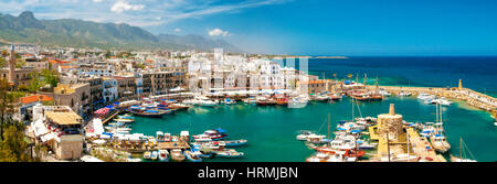 KYRENIA, CYPRUS - APRIL, 26 2014: Harbor in Kyrenia. Stock Photo