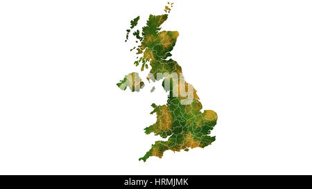 Outline, map, United Kingdom Stock Photo - Alamy