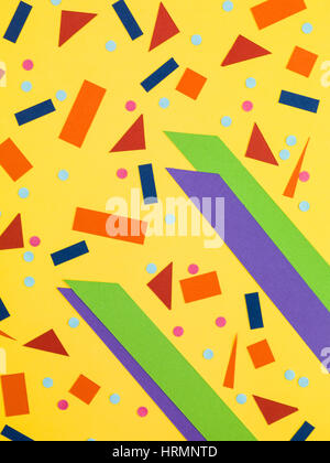 Illustration of Random Pattern of Bold Colors In Geometric Shapes Stock Photo