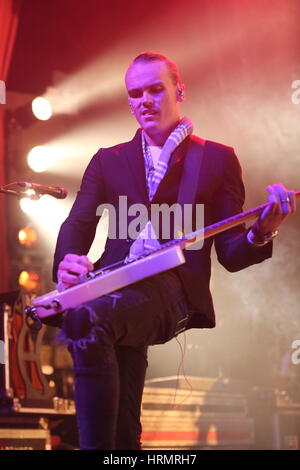 Manchester, UK. 2nd Mar, 2017. US band Blue October perform live at the O2 Ritz in Manchester on The Home Tour. Credit: Simon Newbury/Alamy Live News Stock Photo