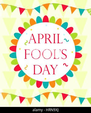 April Fools' Day vector. Holiday laughing card, poster. Vector illustration. Stock Vector