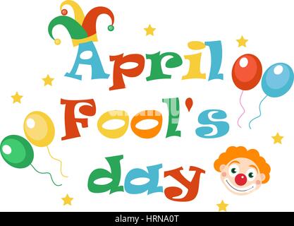 April Fools' Day vector. Holiday laughing card, poster. Vector illustration. Stock Vector