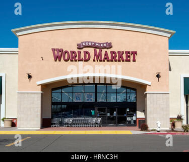 Front view of a Cost Plus World Market store at Nut Tree Plaza, Vacaville, California, USA, on a sunday morning Stock Photo