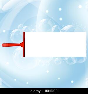 Window cleaning background with bubbles Stock Vector