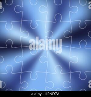 Blue puzzle abstract background. Contains a gradient mesh. Stock Vector