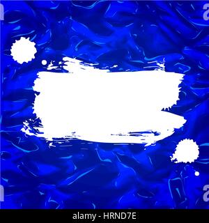 White grunge banner at blue abstract background. Stock Vector