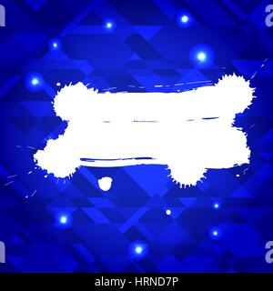 White grunge banner at blue abstract background. Stock Vector