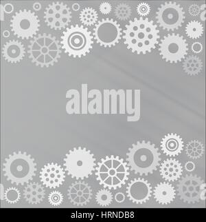 Grey gear background Stock Vector