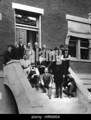 Harvey Wiley and Staff, 1890 Stock Photo