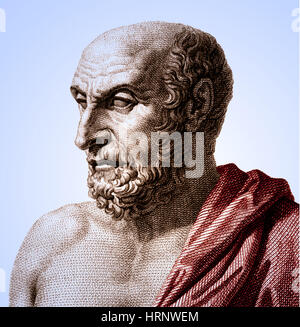 Democritus, Ancient Greek Polymath Stock Photo