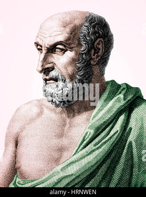 Democritus, Ancient Greek Polymath Stock Photo