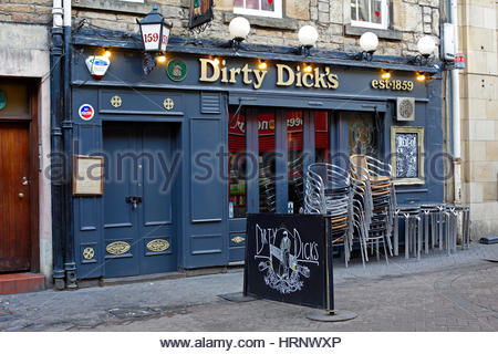 Dirty Dicks's Pub, Rose Street Edinburgh Stock Photo