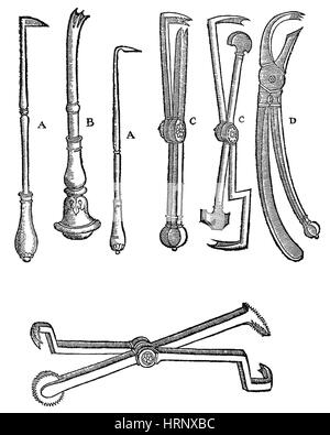 Dental Instruments, 16th Century Stock Photo