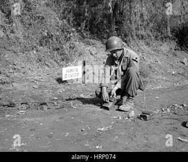 Korean War, Anti-Tank Mines, 1951 Stock Photo