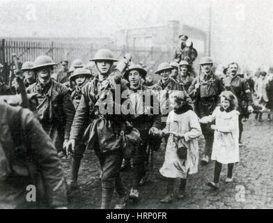 WWI, Liberation of Lille, 1918 Stock Photo