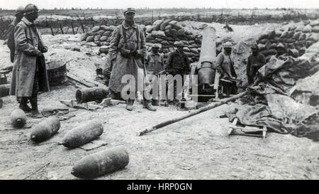 WWI, French 220mm Siege Gun Stock Photo