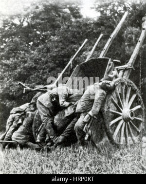 WWI, Dead German Soldiers, Battle of the Marne, 1914 Stock Photo