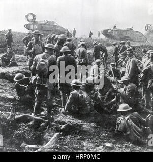 WWI, Battle of St. Quentin Canal, 1918 Stock Photo