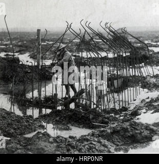 WWI, German Pillbox Frame, Battle of Broodseinde, 1917 Stock Photo