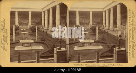 Pompeii, House of the Vettii, 1897 Stock Photo