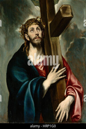 Christ Carrying the Cross by El Greco Stock Photo