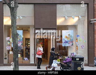 A Molton Brown shop in Donegall Square North, Belfast, Northern Ireland. Stock Photo