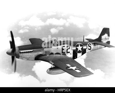 WWII, North American P-51 Mustang, 1940s Stock Photo