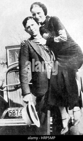 Bonnie and Clyde 1933 photo of the infamous outlaws taken by Stock ...