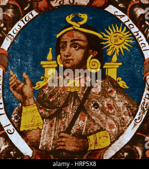 Last Inca Ruler Illustration of Atahualpa (1497-1533) the last Sapa Inca of the ...