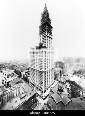 NYC, Woolworth Building Construction, , 1912 Stock Photo