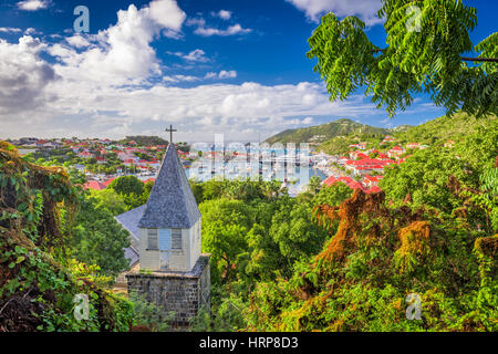 Saint Barthelemy Carribean view from behind Stock Photo