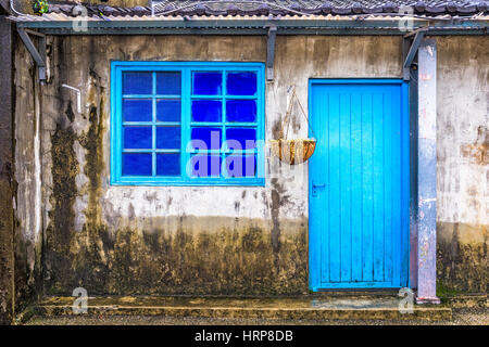 Taipei, Taiwan historic building facade in Military Families Community Park. Stock Photo