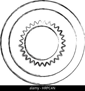 monochrome blurred circular frame with sun close up Stock Vector