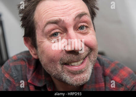 Comedian and writer Sean Hughes at The Red Imp Comedy Club @ The Rose and Crown Pub Walthamstow, London E17.   Red Imp is an independent comedy club founded and hosted by comedian Susan Murray it attracts a wealth of A list comedy talent many of whom use the venue as an opportunity to test out new material. Stock Photo