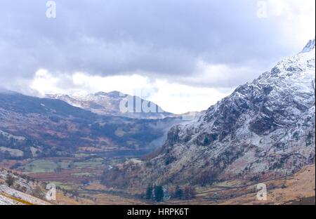 the mountains of Snowdonia in North Wales Stock Photo