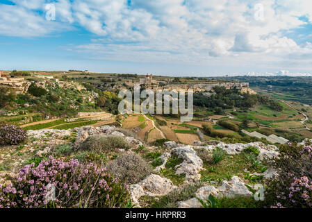 Maltese Countryside in the limits of Imtahleb Stock Photo