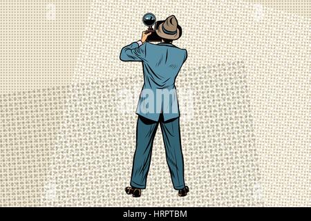Retro photo journalist paparazzi. Vintage comics cartoons illustration pop art retro vector Stock Vector