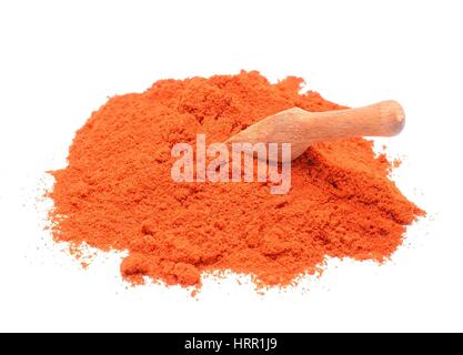 paprika powder on white background Stock Photo