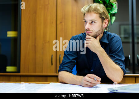 Portrait of an engineer in his office Stock Photo
