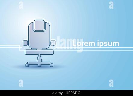 Office Chair Silhouette Empty Seat Furniture Isolated Stock Vector