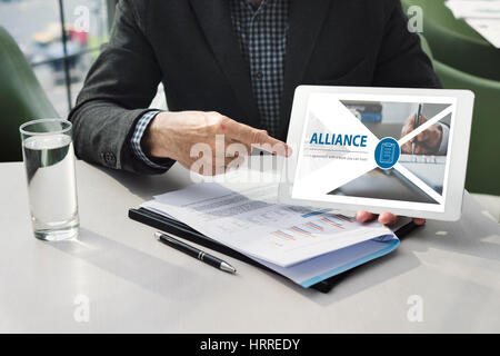 Contract fair agreement webpage interface Stock Photo