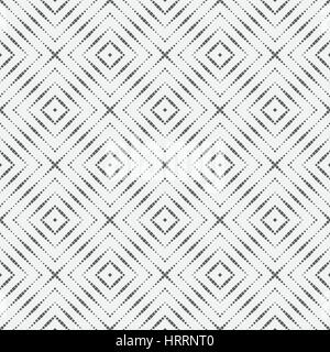 Seamless pattern. Classical dashed texture. Regularly repeating geometrical elements, shapes, small squares, crossed stripes, rhombuses, diamonds. Bac Stock Vector