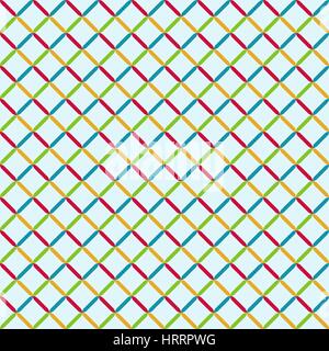 Seamless pattern. Color texture. Bright colourful pattern with regularly repeating geometrical elements, shapes, crosses, rhombuses. Backdrop. Web. Ve Stock Vector