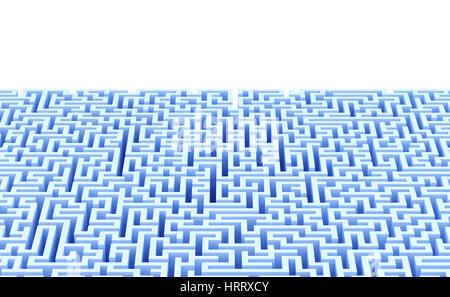 Abstract maze background with copyspace. Isolated on white. Contains clipping path Stock Photo