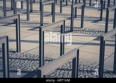 empty bike racks - urban furniture Stock Photo