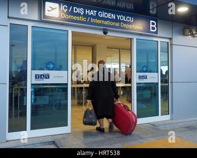 MAIN ENTRANCE TO GAZIPASA  AIRPORT ALANYA TURKEY Stock Photo