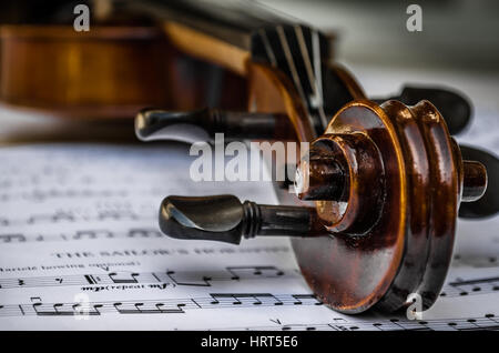 Violin closeup Stock Photo
