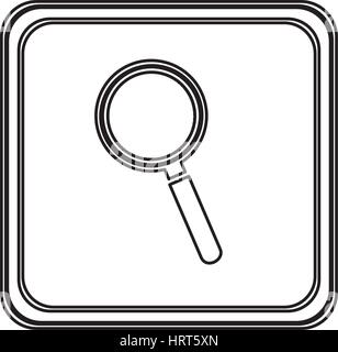 figure emblem agnifying glass icon Stock Vector