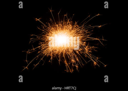 Sparkler on black background Stock Photo