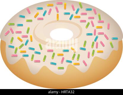 Realistic 3d sweet tasty donuts. Vector illustration Stock Vector Image ...